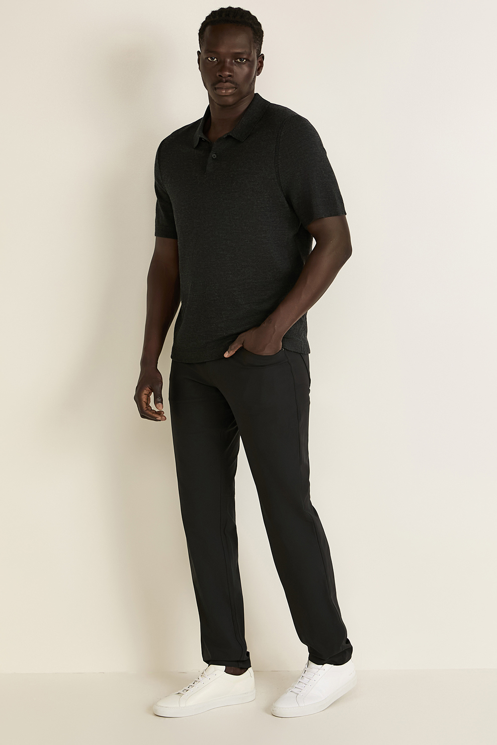New Venture Short-Sleeve Knit Polo Shirt LULULEMON